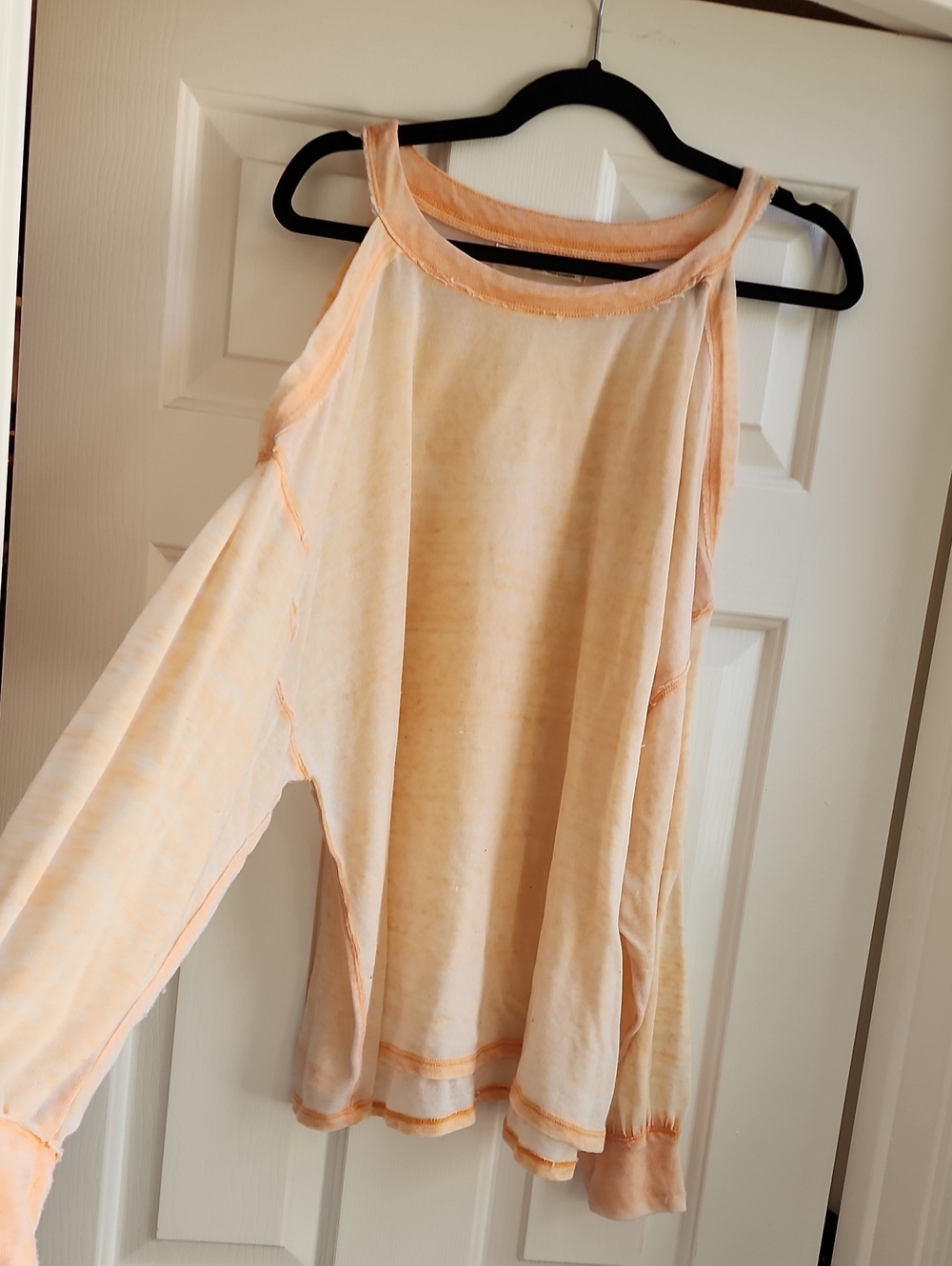 We The Free Peach Cold Shoulder Lightweight Summer Top